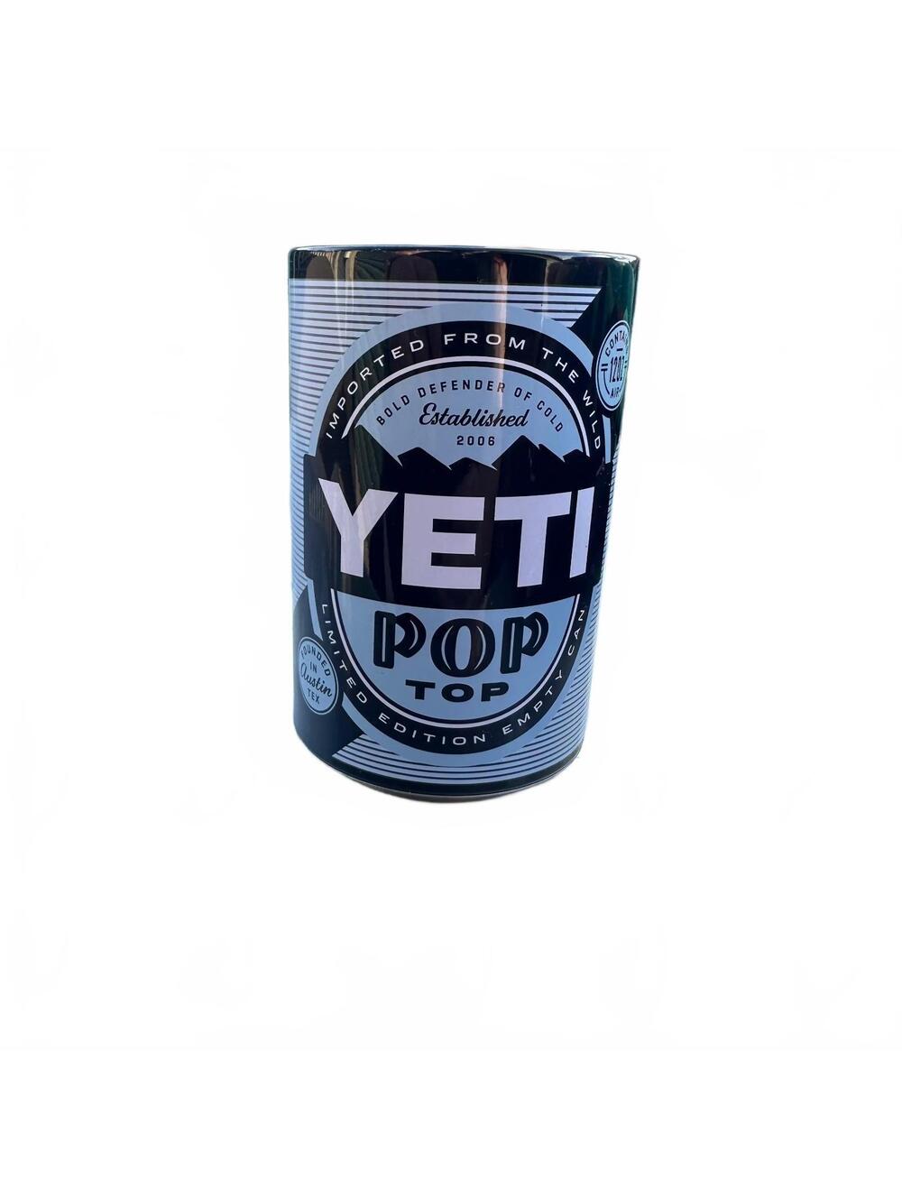 YETI Pop Top Limited Edition 12oz Can Metal Collectible Display NO LID